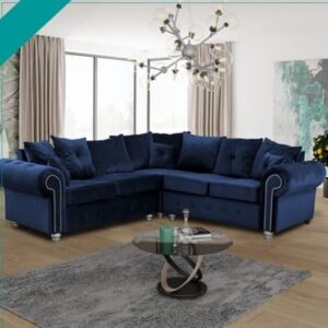 ASHWIN PLUSH VELVET CORNER SOFA