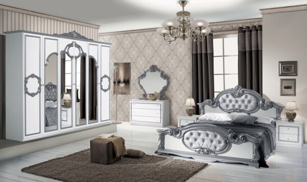BAROCCO ITALIAN BLACK/GOLD BEDROOM SET - Image 2