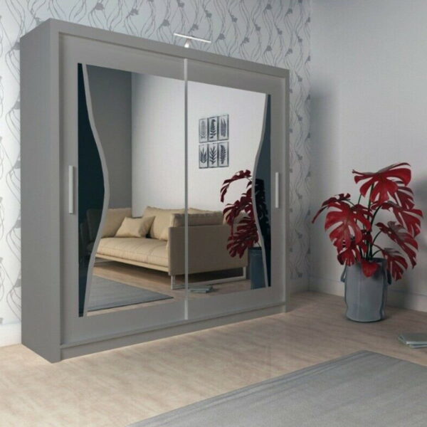 Betumi Sliding Wardrobe - White or Black - Image 4