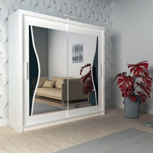Betumi Sliding Wardrobe - White or Black