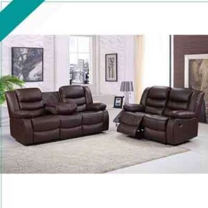 CHICAGO PU BROWN RECLINER SOFA 3+2
