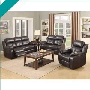 CHICAGO PU BROWN RECLINER SOFA 3+2+1