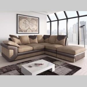 SHANNON CORNER SOFA (BROWN/BEIGE)