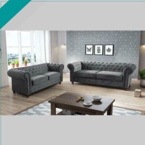 GREY CHESTERFIELD 3+2 SOFA