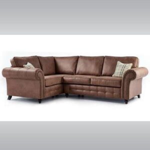 Large Leather Romeo Corner Sofa (Brown)