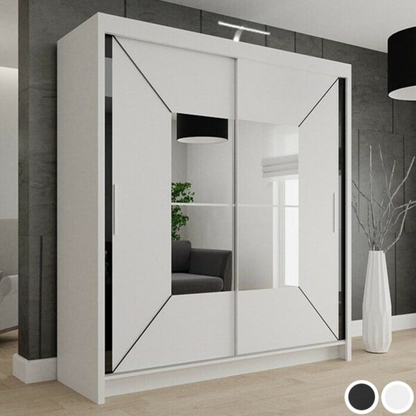 Nicole 2-Door Mirrored Sliding Wardrobe