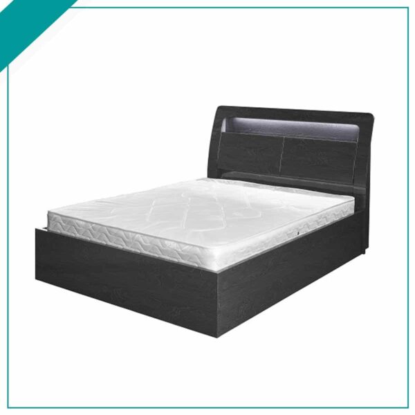RUGBY BLACK HIGH GLOSS STORAGE BED - Image 2