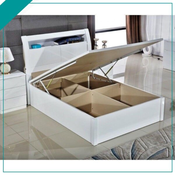 RUGBY WHITE GLOSS BED - Image 3