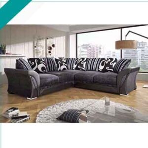 SHANNON CORNER SOFA (BLACK/GREY)