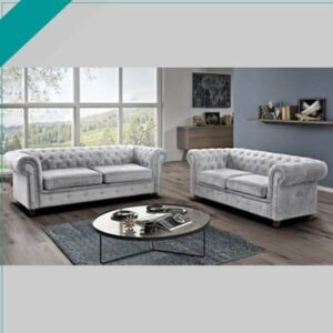 SILVER CHESTERFIELD 3+2 SOFA