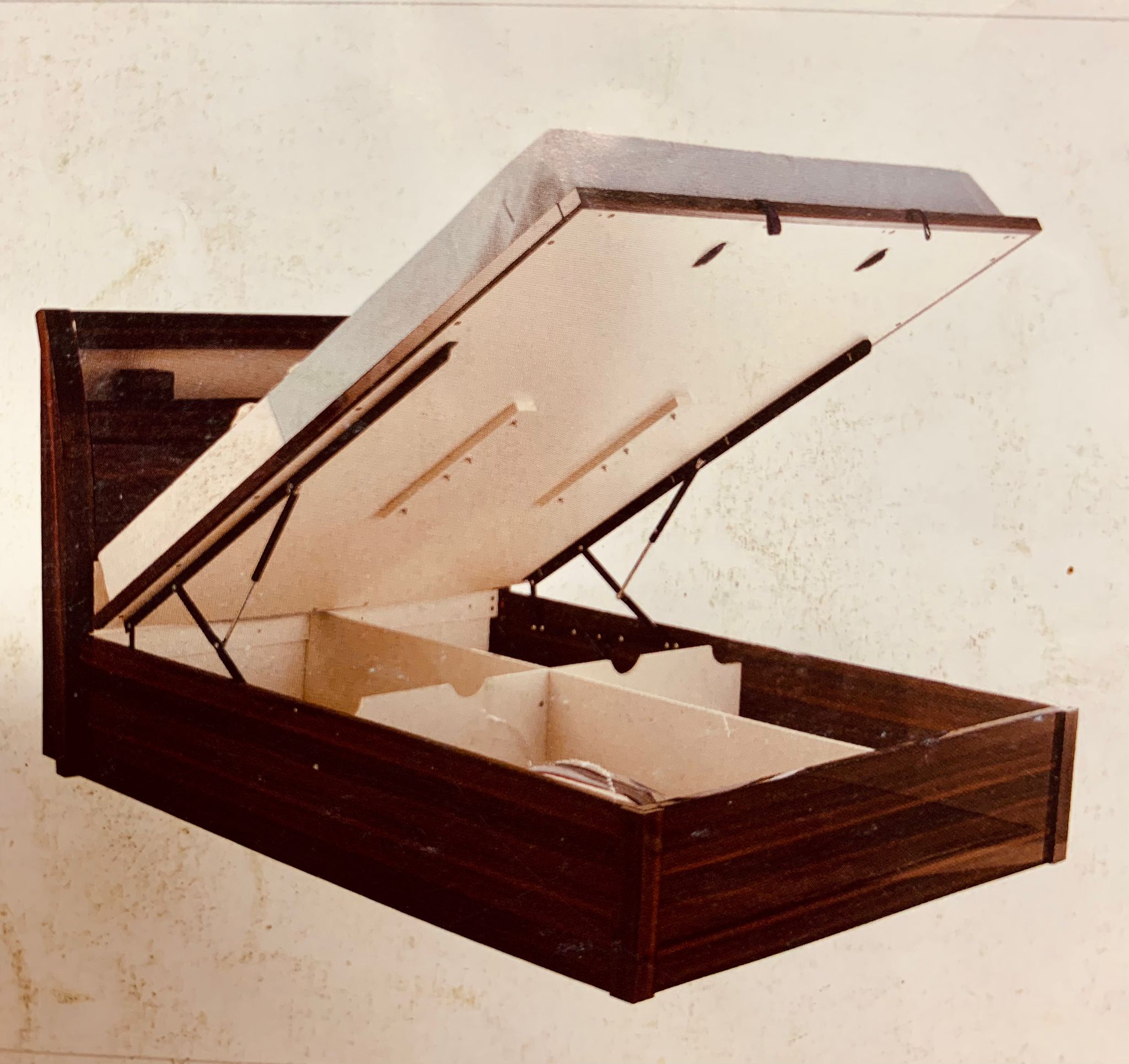 RUGBY WALNUT HIGH GLOSS STORAGE BED - Image 4