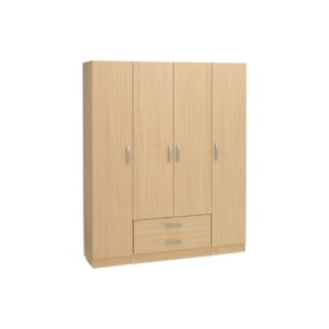 Budget 4 Door 2 Draw Wardrobe