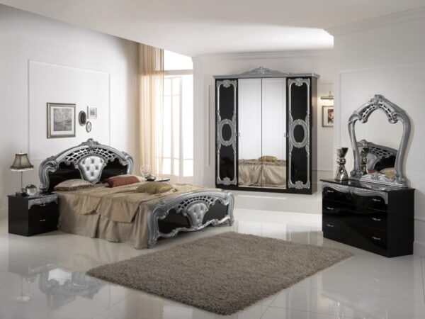 CRISTINA ITALIAN BEIGE/SILVER BEDROOM SET