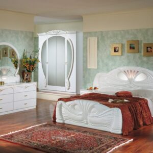 PAMELA 4D WHITE ITALIAN BEDROOM SET