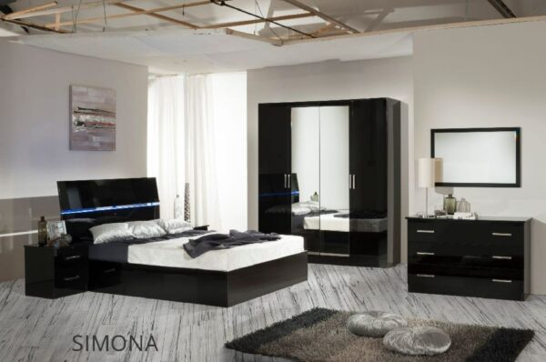 SIMONA ITALIAN BEDROOM SET (BLACK)