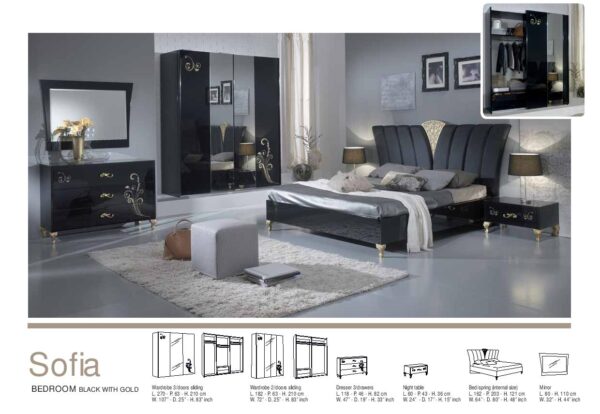 SOFIA ITALIAN BEDROOM SET - Image 2